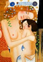 Afbeelding van Gustav Klimt - Mutter mit Kind i91845 80x110cm Jugendstil Ölgemälde handgemalt
