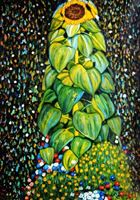 Resim Gustav Klimt - Die Sonnenblume i91847 80x110cm handgemaltes Ölgemälde