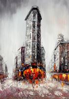 Resim Abstrakt - New York 5th Avenue i91850 80x110cm exzellentes Ölbild handgemalt