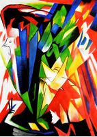 Afbeelding van Franz Marc - Vögel i91855 80x110cm Expressionismus Ölbild handgemalt