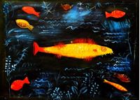 Εικόνα της Paul Klee - Der Goldfisch i91859 80x110cm handgemaltes Ölgemälde 