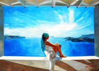 Εικόνα της Modern Art - Grenzenlose Freiheit i91866 80x110cm brilliantes Ölgemälde handgemalt