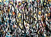 Afbeelding van Homage to Pollock - Mural i91878 80x110cm fantastisches Ölbild handgemalt