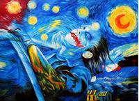 Εικόνα της Modern Art - Joker meets starry night i91884 80x110cm exquisites Ölbild