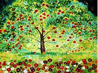 Resim Gustav Klimt - Der Apfelbaum k91905 90x120cm bemerkenswertes Ölgemälde handgemalt Museumsqualität