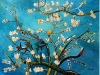 Obrazek Vincent van Gogh - Äste mit Mandelblüten k91908 90x120cm Ölbild handgemalt