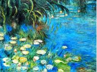 Immagine di Claude Monet - Seerosen und Schilf k91988 90x120cm Ölgemälde handgemalt