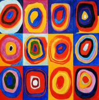 Изображение Wassily Kandinsky - Farbstudie Quadrate m91936 120x120cm exquisites Ölgemälde