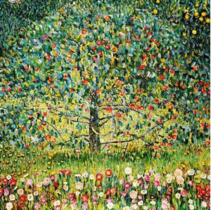 Resim Gustav Klimt - Der Apfelbaum m92005 120x120cm bemerkenswertes Ölgemälde handgemalt Museumsqualität