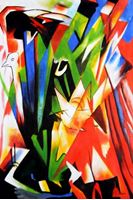 Afbeelding van Franz Marc - Vögel p91955 120x180cm Expressionismus Ölbild handgemalt