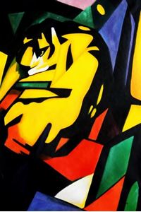 Εικόνα της Franz Marc - Der Tiger p91956 120x180cm Expressionismus Ölgemälde handgemalt