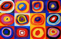 Resim Wassily Kandinsky - Farbstudie Quadrate p91962 120x180cm exquisites Ölgemälde