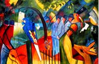 Bild von August Macke - Zoologischer Garten p91963 120x180cm exzellentes Ölgemälde