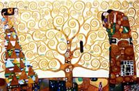 Resim Gustav Klimt - Der Lebensbaum p91965 120x180cm Jugendstil Ölgemälde handgemalt