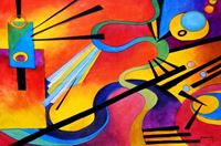 Bild von Wassily Kandinsky - Freudsche Fehlleistung p91967 120x180cm abstraktes Ölgemälde