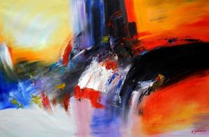 Εικόνα της Abstract - Impact study p91968 120x180cm abstraktes Ölgemälde