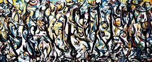 Изображение Homage to Pollock - Mural t91921 75x180cm fantastisches Ölbild handgemalt