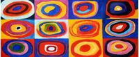 Obrazek Wassily Kandinsky - Farbstudie Quadrate t91925 75x180cm exquisites Ölgemälde