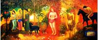 Picture of Paul Gauguin - Faa Iheihe t91926 75x180cm beeindruckendes Ölbild handgemalt