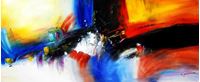 Bild von Abstract - Impact study t91931 75x180cm abstraktes Ölgemälde