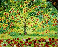 Afbeelding van Gustav Klimt - Der Apfelbaum c92019 50x60cm bemerkenswertes Ölgemälde handgemalt