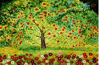Afbeelding van Gustav Klimt - Der Apfelbaum d92035 60x90cm bemerkenswertes Ölgemälde handgemalt