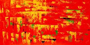 Resim Abstrakt - Hot summer in Santa Fe f92041 60x120cm Ölbild handgemalt