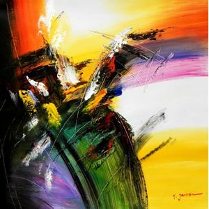 Εικόνα της Abstract - Impact study g92047 80x80cm abstraktes Ölgemälde