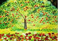 Resim Gustav Klimt - Der Apfelbaum i92053 80x110cm bemerkenswertes Ölgemälde handgemalt