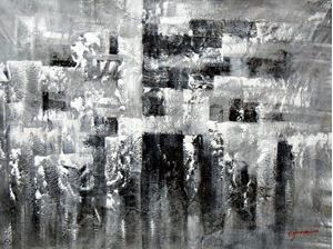 Picture of Abstrakt - Nacht in New York k92064 90x120cm Ölgemälde handgemalt