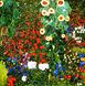Resim Gustav Klimt - Garten mit Sonnenblume m92065 120x120cm exzellentes Ölgemälde
