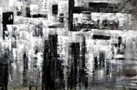 Εικόνα της Abstrakt - Nacht in New York p92086 120x180cm Ölgemälde handgemalt