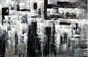 Picture of Abstrakt - Nacht in New York p92086 120x180cm Ölgemälde handgemalt