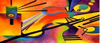 Resim Wassily Kandinsky - Freudsche Fehlleistung t92077 75x180cm abstraktes Ölgemälde