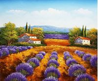 Εικόνα της Lavendelfeld in der Toskana c92279 50x60cm fantastisches Ölbild handgemalt