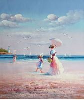 Imagen de Sylt - Spaziergang am Strand c92280 50x60cm exzellentes Gemälde