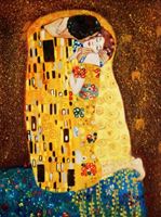 Resim Gustav Klimt - Der Kuss a92096 30x40cm Jugendstil Ölgemälde handgemalt
