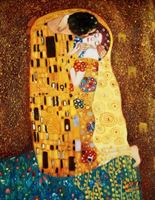 Resim Gustav Klimt - Der Kuss a92097 30x40cm Jugendstil Ölgemälde handgemalt