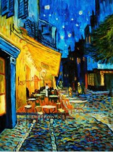 Image de Vincent van Gogh - Nachtcafe a92102 30x40cm exzellentes Ölgemälde handgemalt