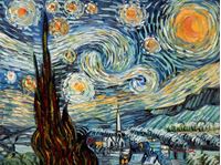 Bild von Vincent van Gogh - Sternennacht a92111 30x40cm exzellentes Ölgemälde handgemalt