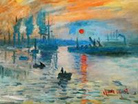 Immagine di Claude Monet - Sonnenaufgang a92112 30x40cm Ölgemälde handgemalt