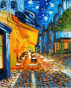 Image de Vincent van Gogh - Nachtcafe b92120 40x50cm exzellentes Ölgemälde handgemalt