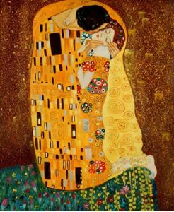 Picture of Gustav Klimt - Der Kuss b92125 40x50cm Jugendstil Ölgemälde handgemalt