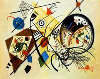 Εικόνα της Wassily Kandinsky - Querlinie b92141 40x50cm exzellentes Ölgemälde