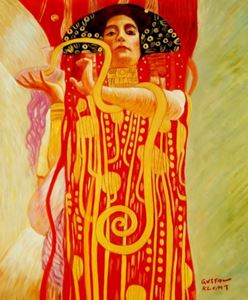 Εικόνα της Gustav Klimt - Medizin c92142 50x60cm eindrucksvolles Gemälde handgemalt