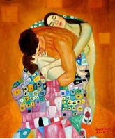 Resim Gustav Klimt - Die Familie c92146 50x60cm Jugendstil Ölbild