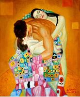 Resim Gustav Klimt - Die Familie c92147 50x60cm Jugendstil Ölbild