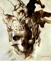 Εικόνα της Modern Art - Joker skull c92148 50x60cm exquisites Gemälde