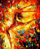 Εικόνα της Modern Art - Passion der Tänzerin c92151 50x60cm abstraktes Ölbild