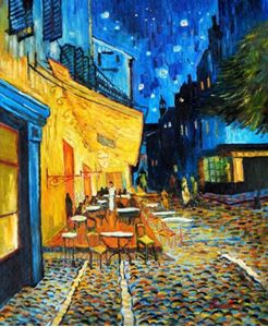 Resim Vincent van Gogh - Nachtcafe c92156 50x60cm exzellentes Ölgemälde handgemalt